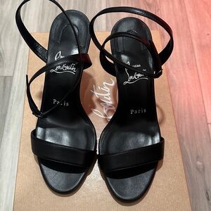 Christian Louboutin BLACK Loubigirl 85 Leather Heels - SIZE EU 36 / US 6